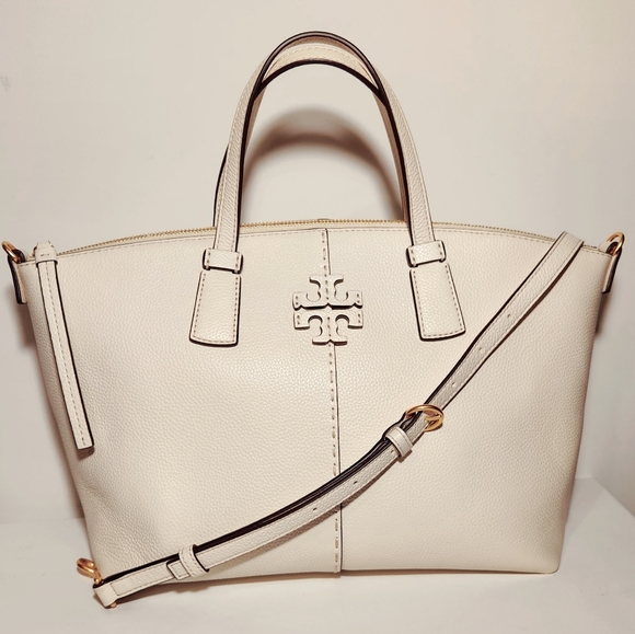 Tory Burch Bags Nwt Tory Burch Mcgraw Top Zip Crossbody Ivory Bag